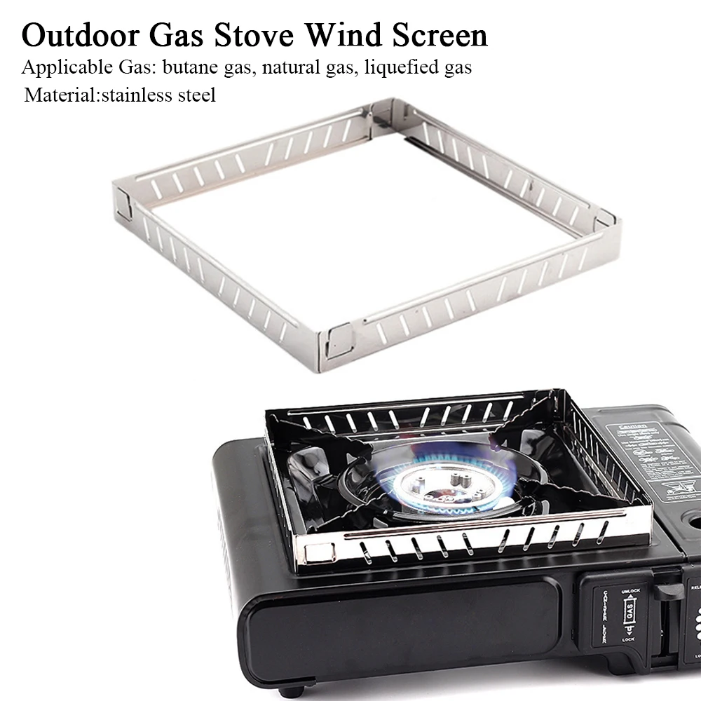 Camping Cooking No Gas - Outdoor Gas Stove Wind Screen Stainless