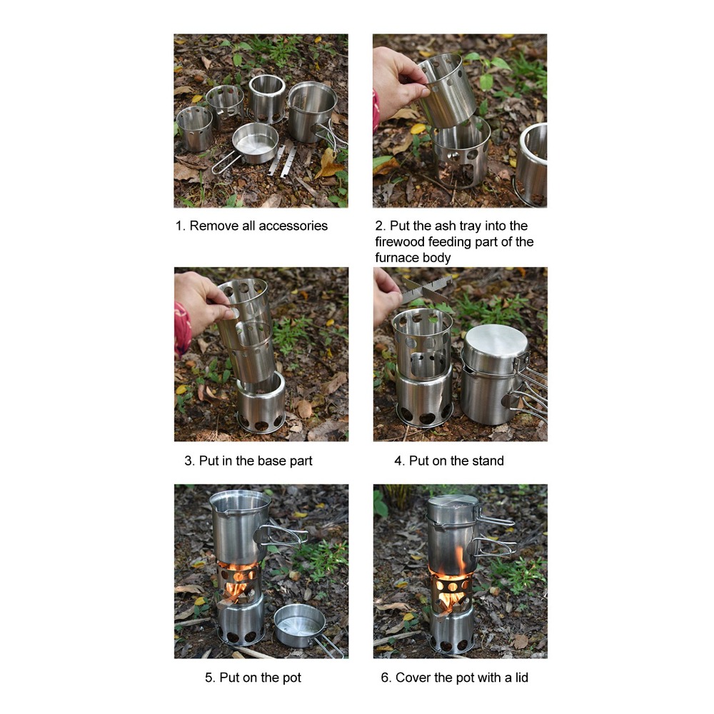 Camping Cooking Mesh - Durable Stainless Steel Camping Cookware Set
