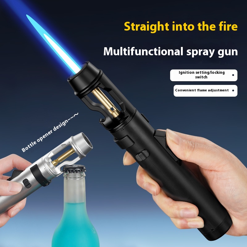 Camping Cooking Flame - Metal Windproof Jet Flame Lighter, Adjustable
