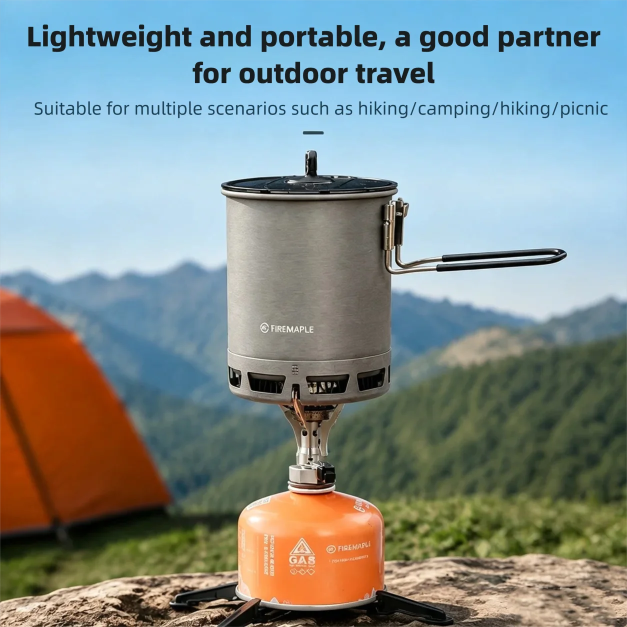 Camping Cooking One Pot - Ultralight Camping Cookware Set Backpacking BC