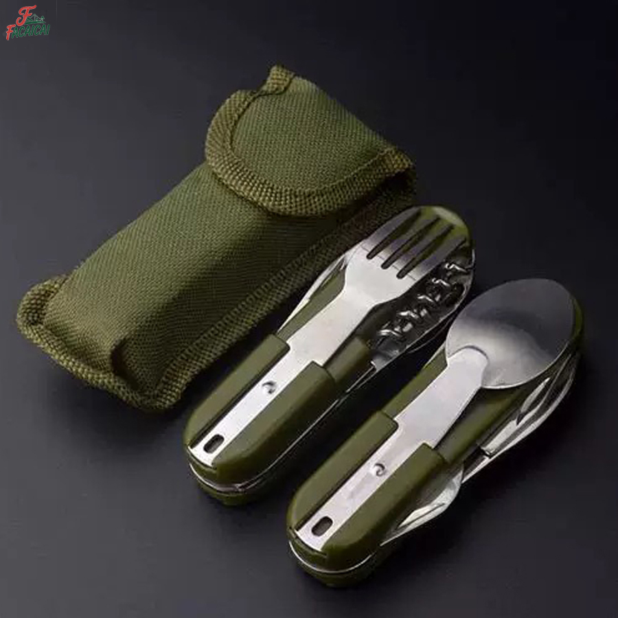 Camping Cooking Survival - Camping Gear 5-in-1 Stainless Steel Travel