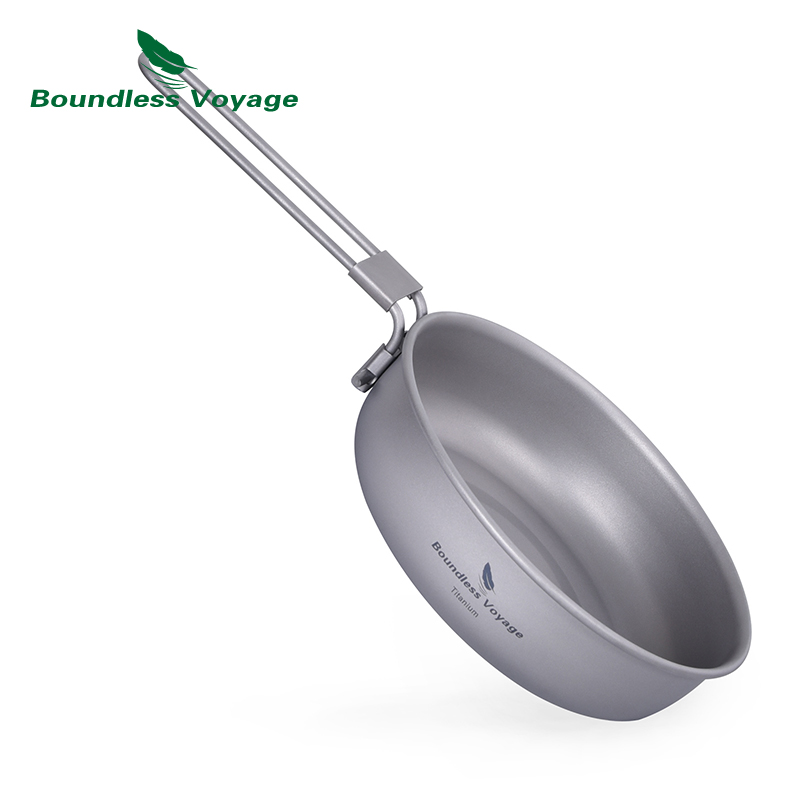 Camping Cooking Survival - Boundless Voyage Ultra-light Titanium Frying Pan
