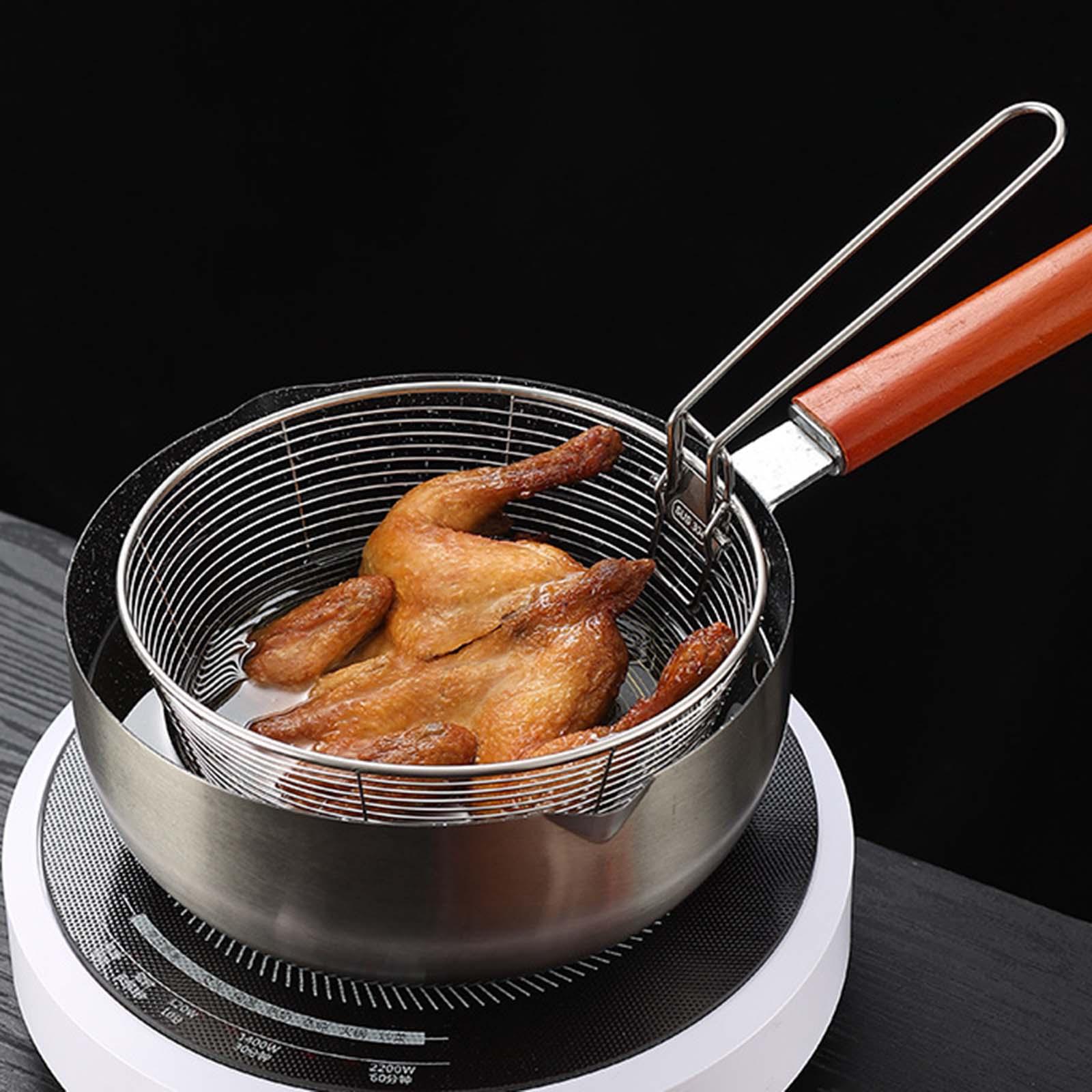 Camping Cooking Mesh - Frying Basket Stainless Steel Mesh Colander
