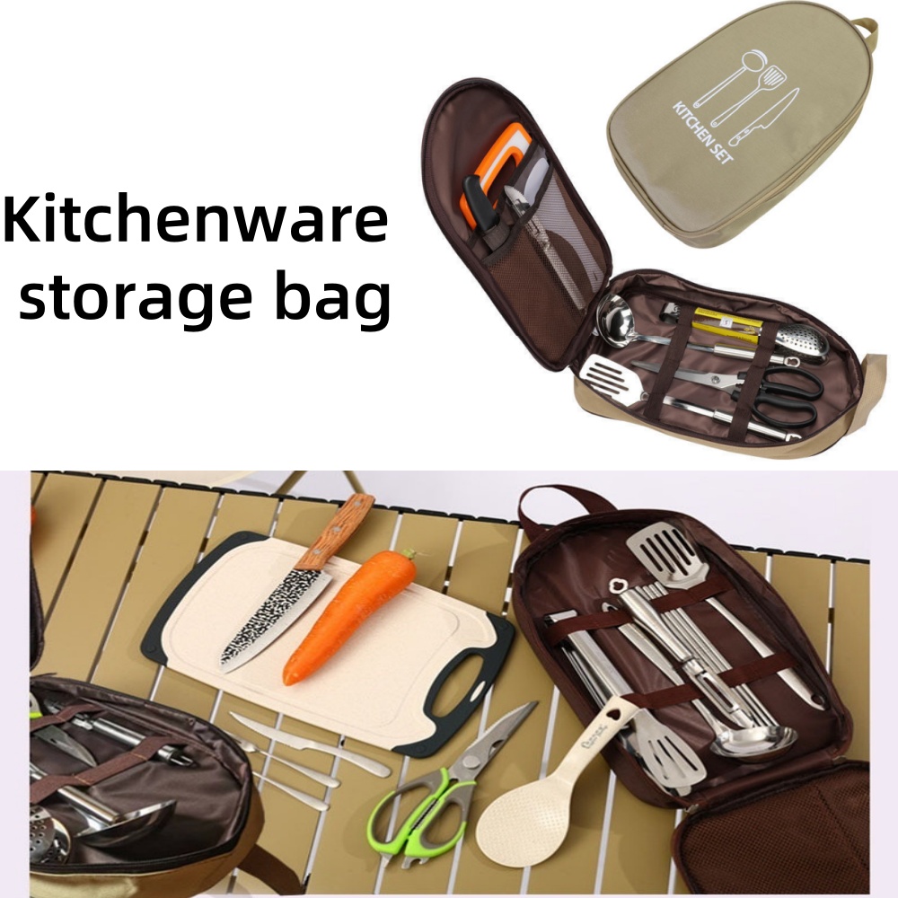 Camping Cooking Equipment Bag - Portable Outdoor Cooking Bag Camping Utensil