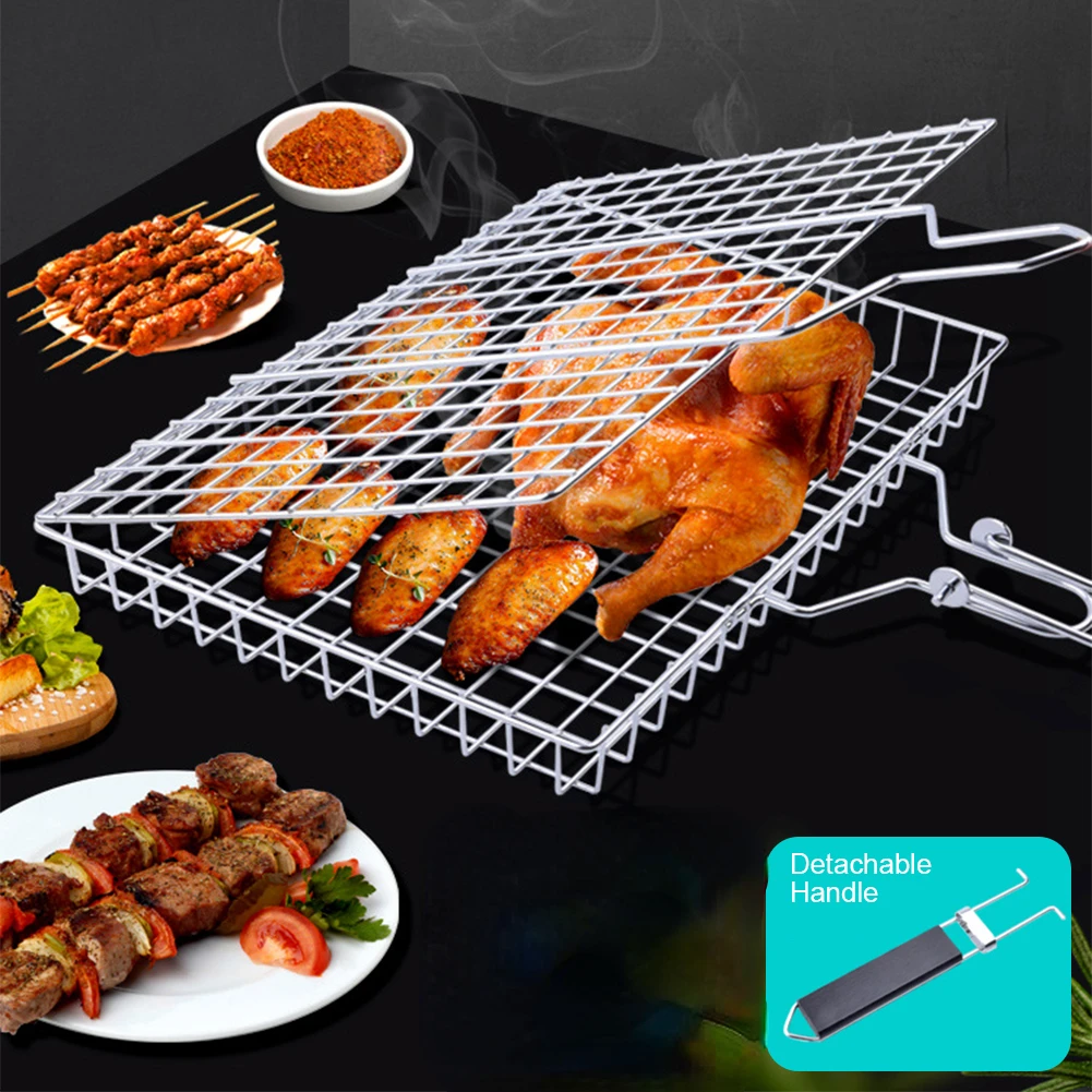 Camping Cooking Mat - 304 Stainless Steel BBQ Mesh Non