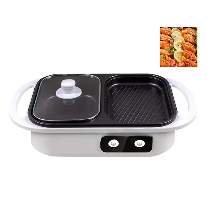 Camping Cooking One Pot - Non-stick barbecue hot pot multi-functional two-in-one