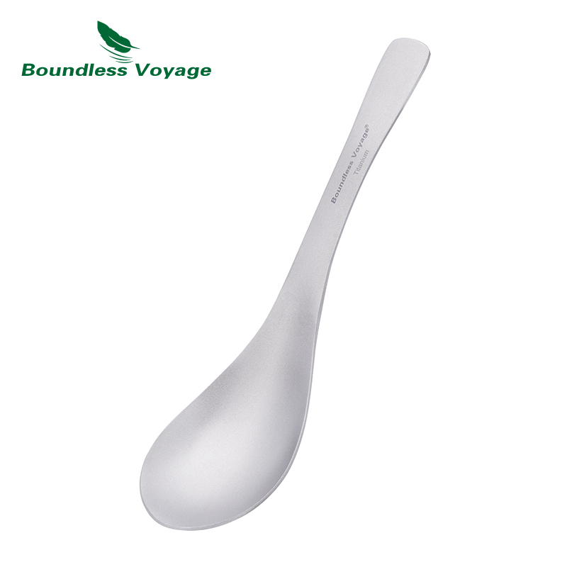 Camping Cooking Equipment Bag - Boundless Voyage Titanium Spoon with Carry