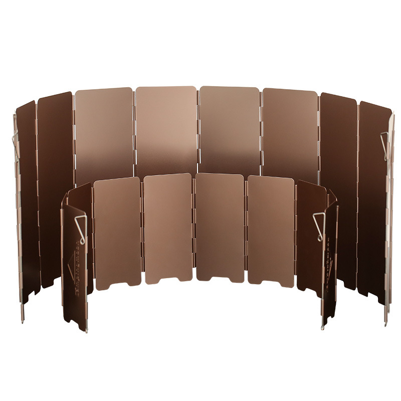 Camping Cooking No Gas - 10 Plates Bronze-coloured Folding Outdoor Camping