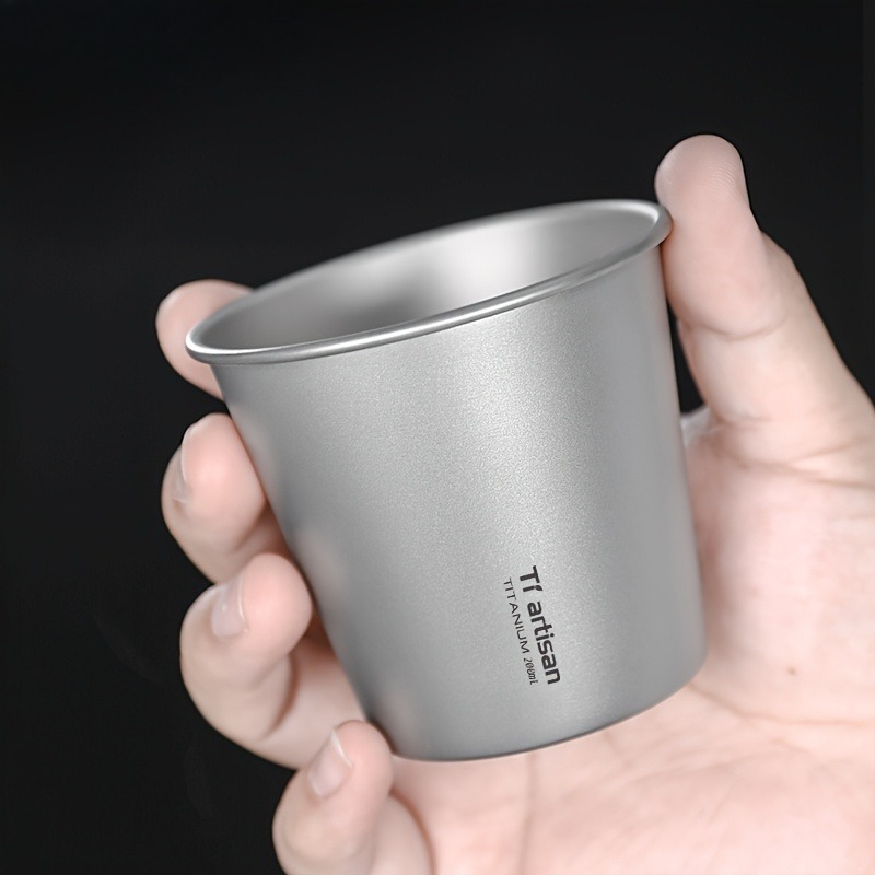 Camping Cooking Survival - 200ml Titanium Single-layer Outdoor Camping Cup