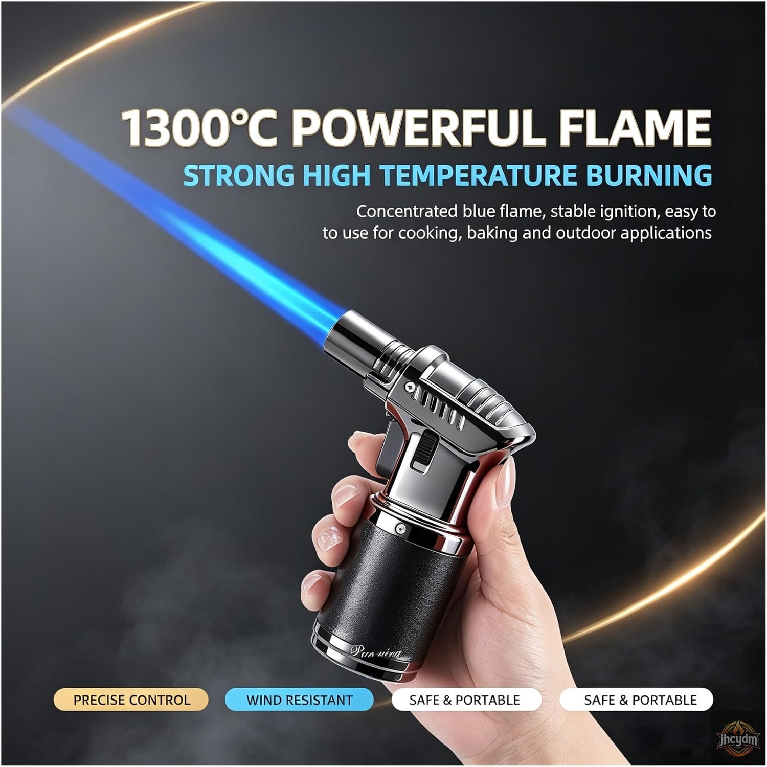 Camping Cooking Flame - Butane-free, Handheld Spray Gun, Adjustable Flame,