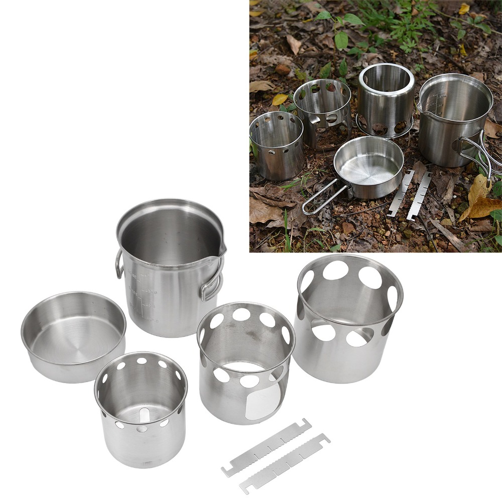 Stainless Steel Camping Cookwa - Camping Cooking Mesh 评论和价格