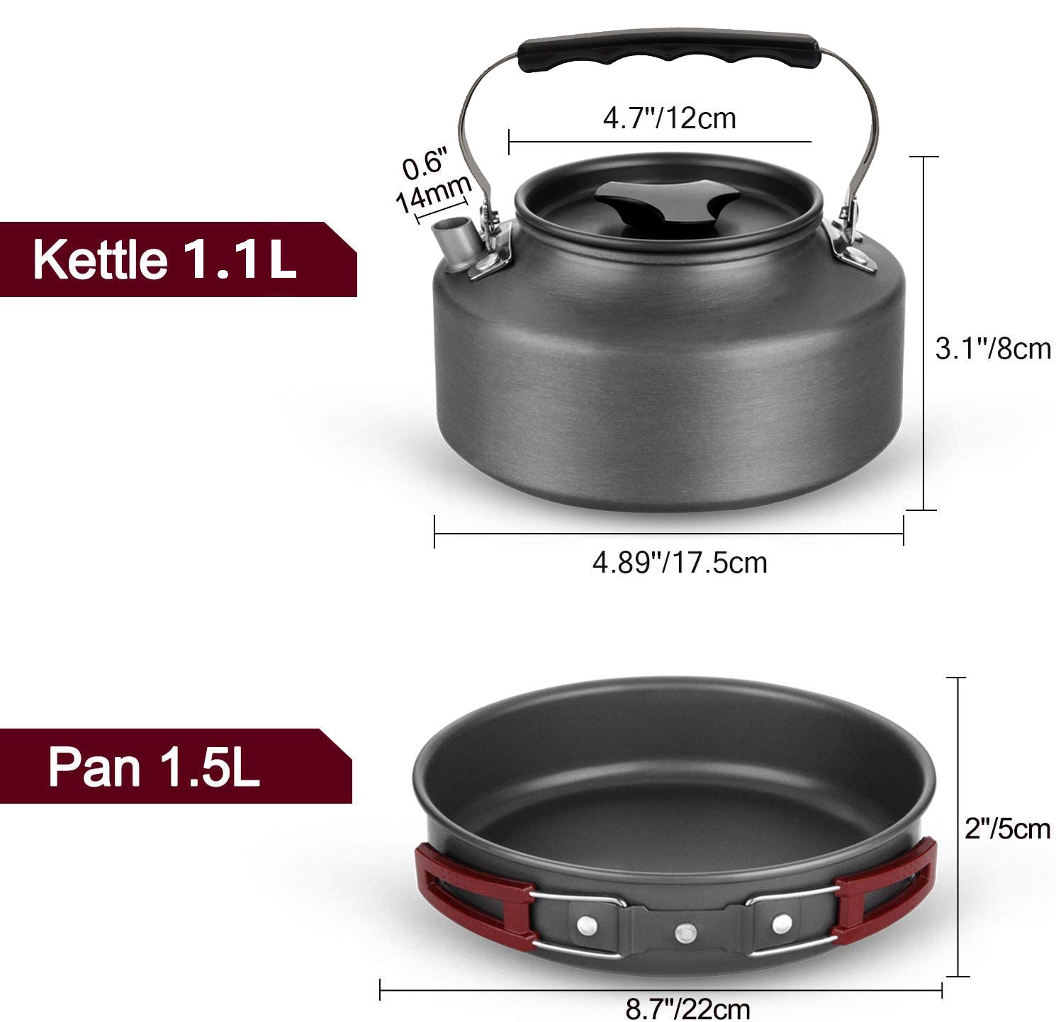 4-5 person aluminum outdoor ca - Camping Cooking One Pot 评论和价格