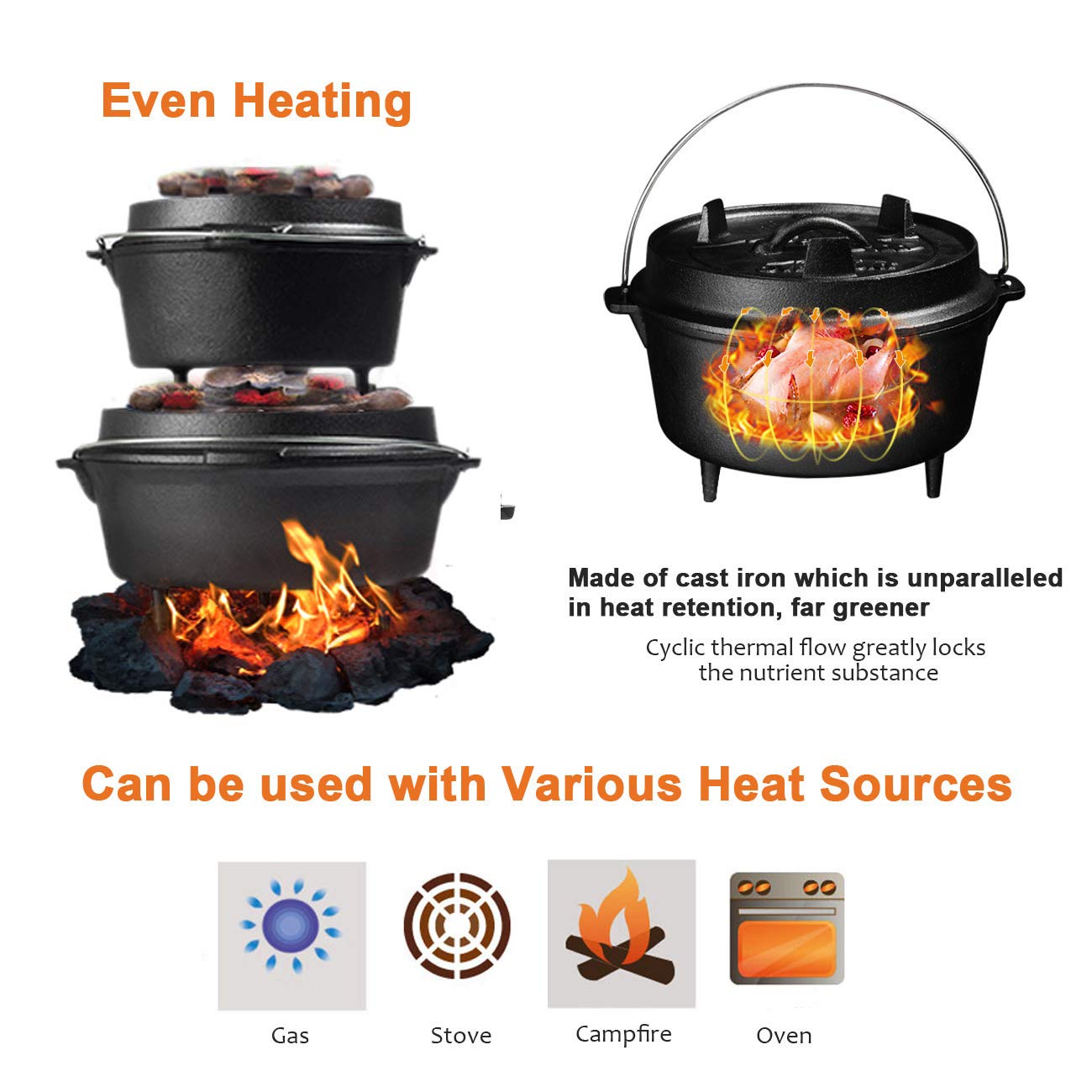 25cm Camp Dutch Oven Pre Seaso - Camping Cooking Dutch Oven 评论和价格