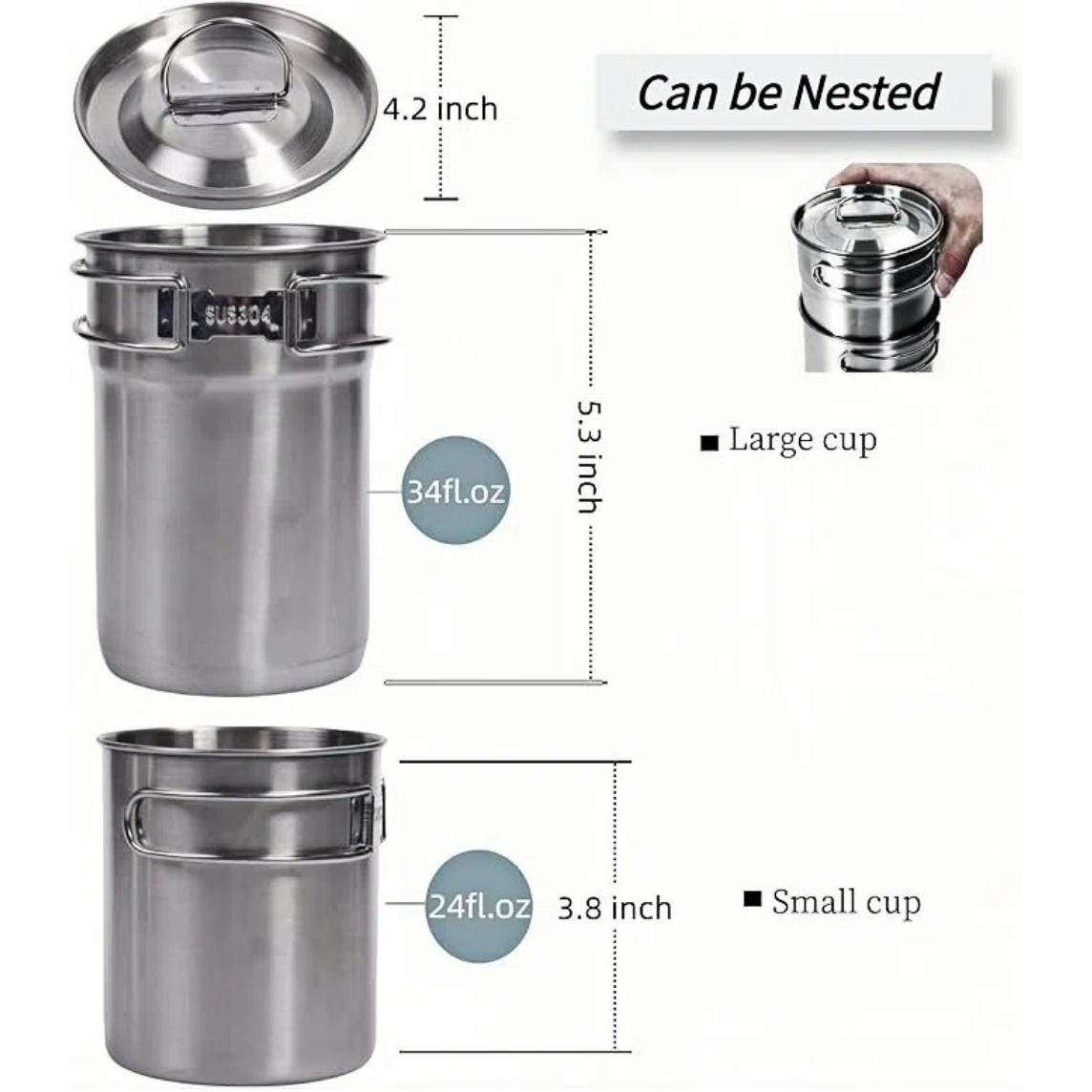Foldable Camping Cups Mugs Cam - Camping Cooking Survival 评论和价格