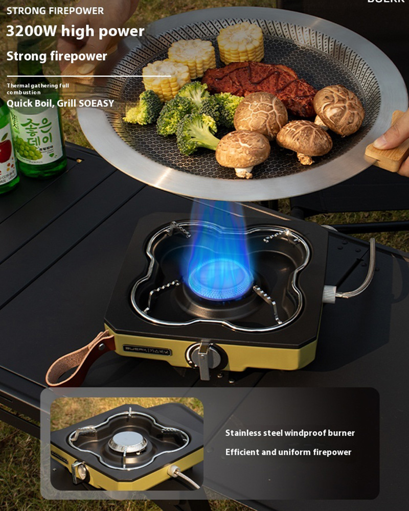 Buerk Desktop Outdoor Gas Stov - Camping Cooking No Gas 评论和价格