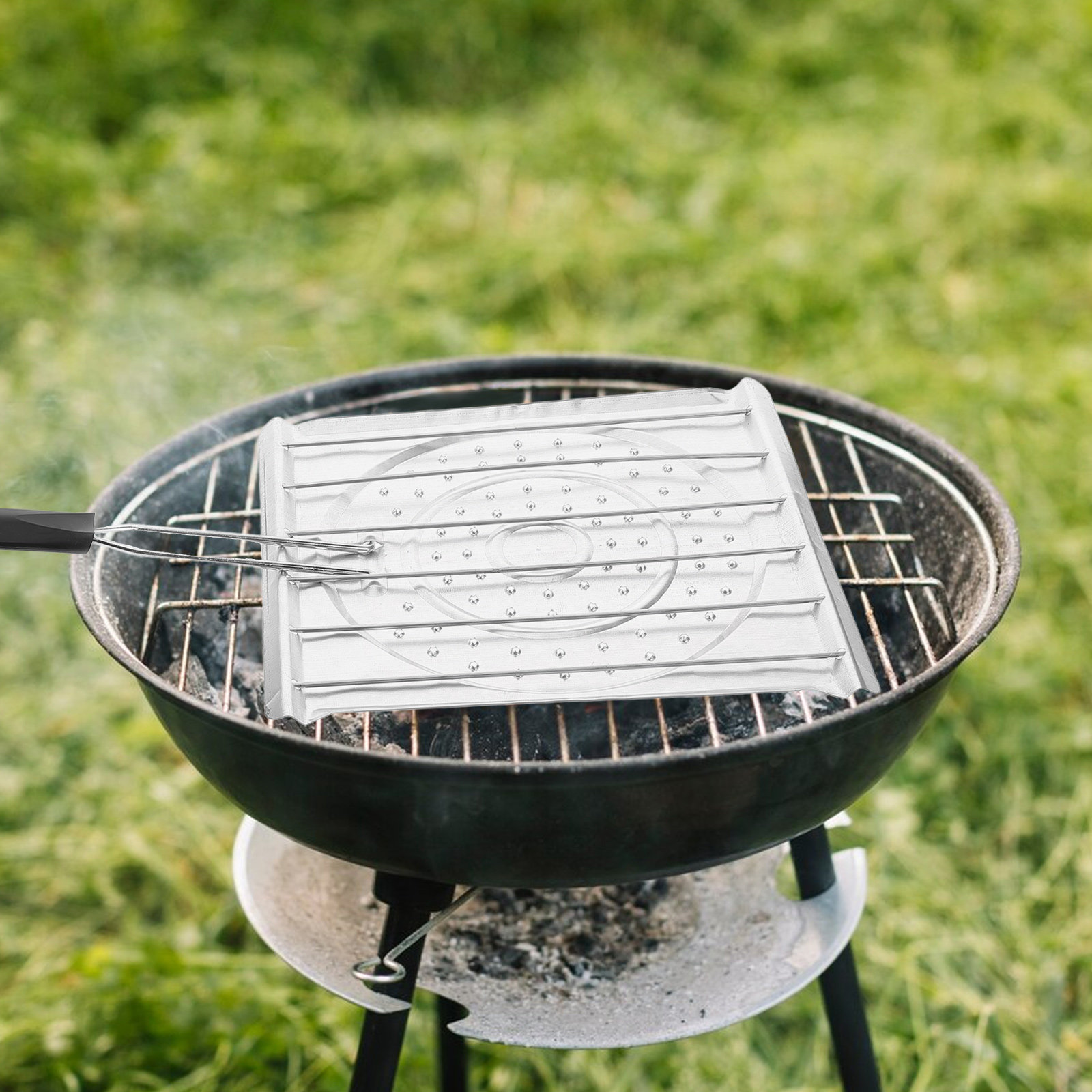 Perforated Grill Rack Folding  - Camping Cooking Tray 评论和价格