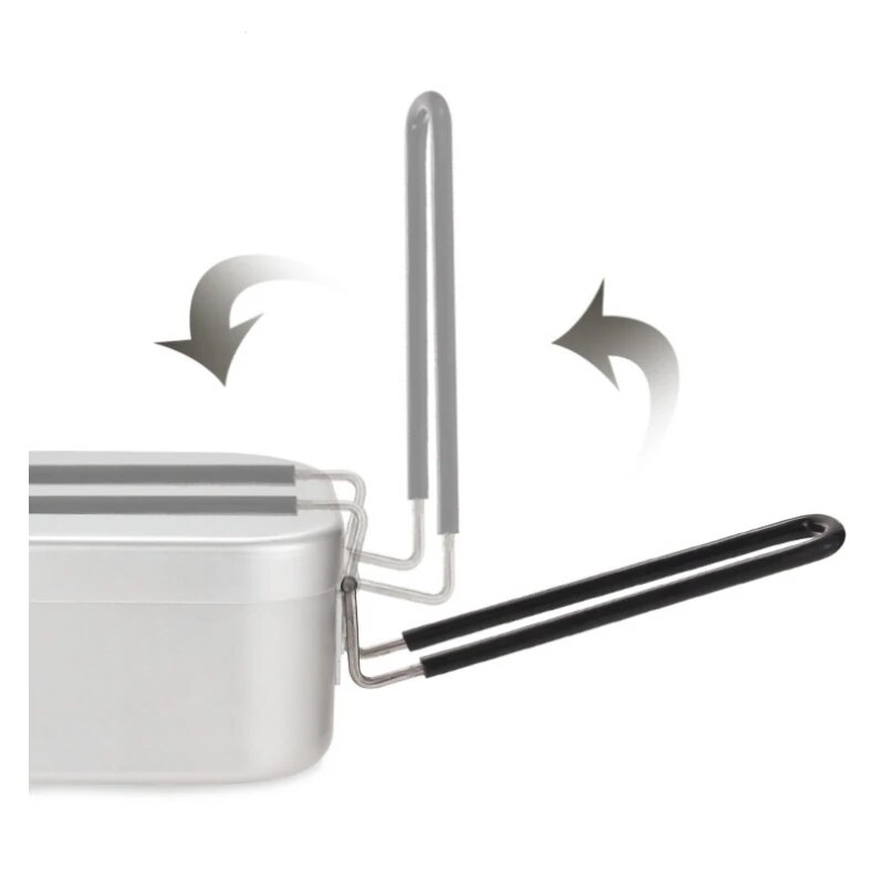 800/1400ML Aluminum Lunch Boxe - Camping Cooking Tray 评论和价格