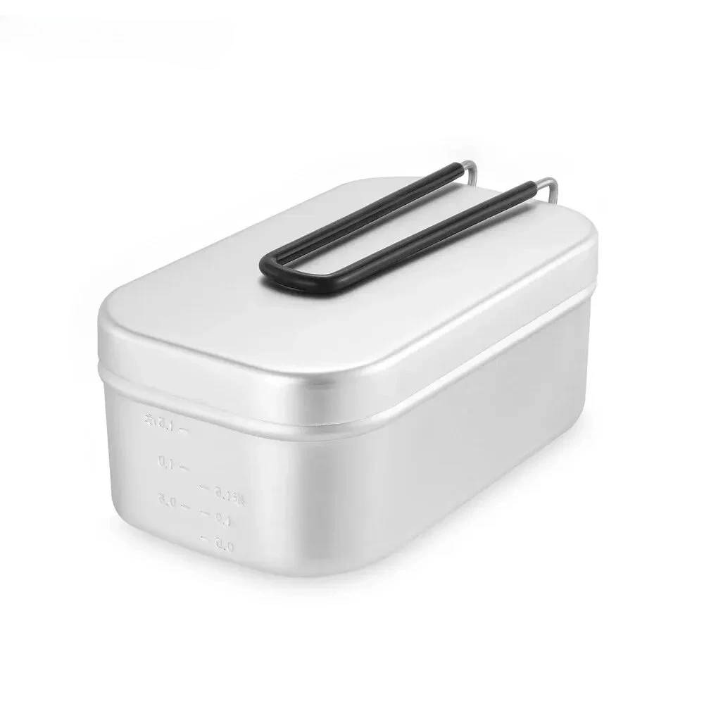 800/1400ML Aluminum Lunch Boxe - Camping Cooking Tray 评论和价格
