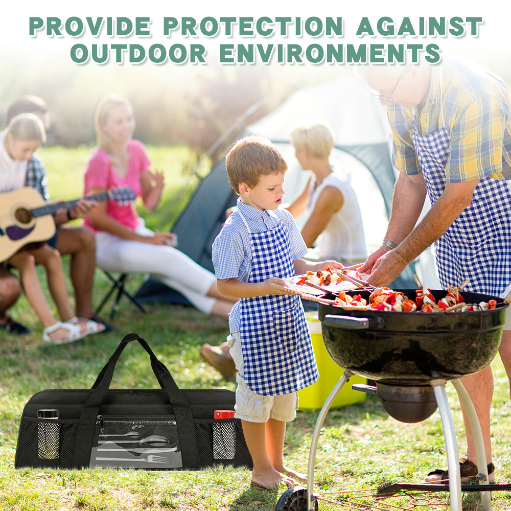 Durable Barbecue Utensils Stor - Camping Cooking Equipment Bag 评论和价格