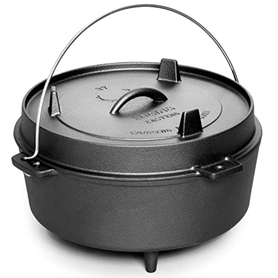 Pre-Seasoned Cast Iron Dutch O - Camping Cooking Dutch Oven 评论和价格