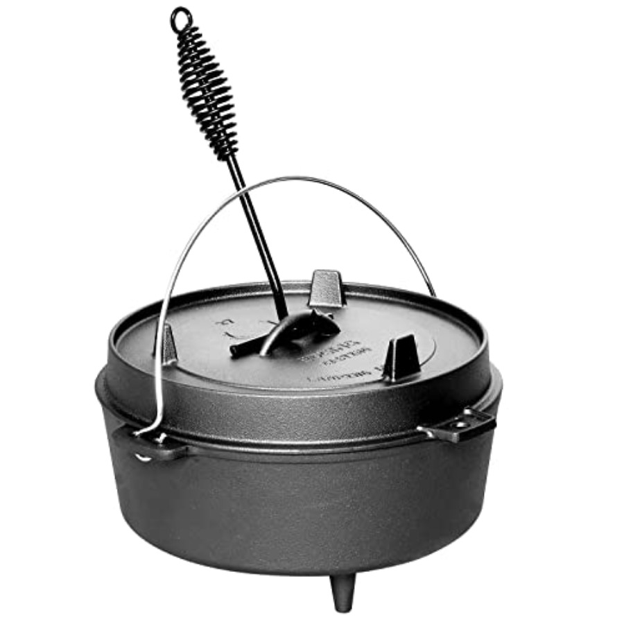 Pre-Seasoned Cast Iron Dutch O - Camping Cooking Dutch Oven 评论和价格