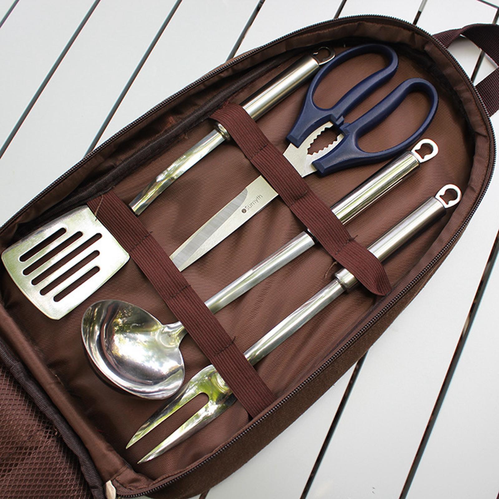 7pcs Camping Kitchen Utensil S - Camping Cooking Equipment Bag 评论和价格