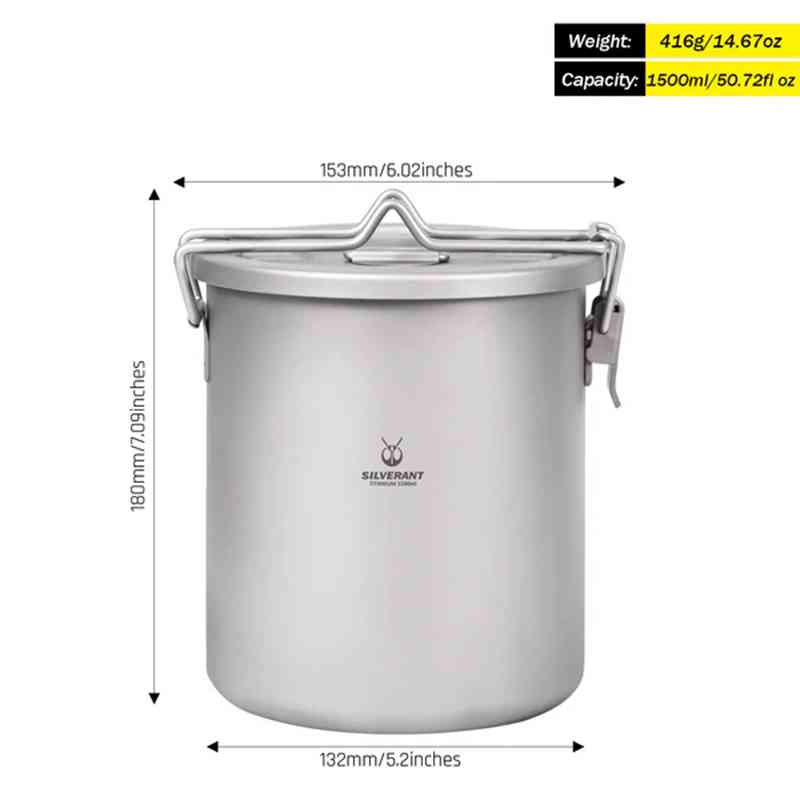 Silverant Camping Titanium Pot - Camping Cooking Mesh 评论和价格