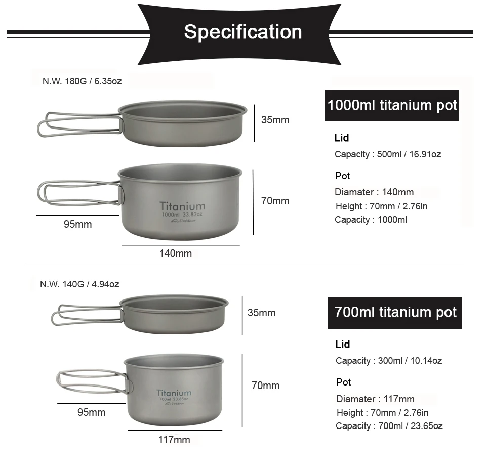 APG Ultralight Titanium Pan Ou - Camping Cooking Survival 评论和价格