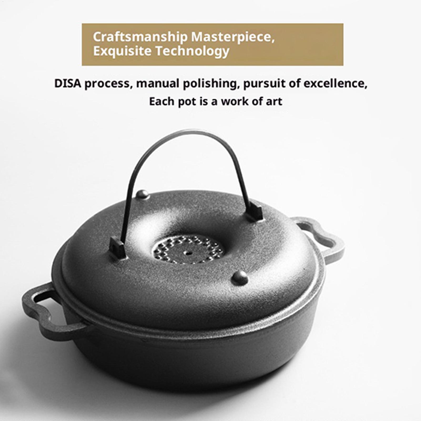 Cast Iron Soup Pot Heavy Duty  - Camping Cooking Dutch Oven 评论和价格