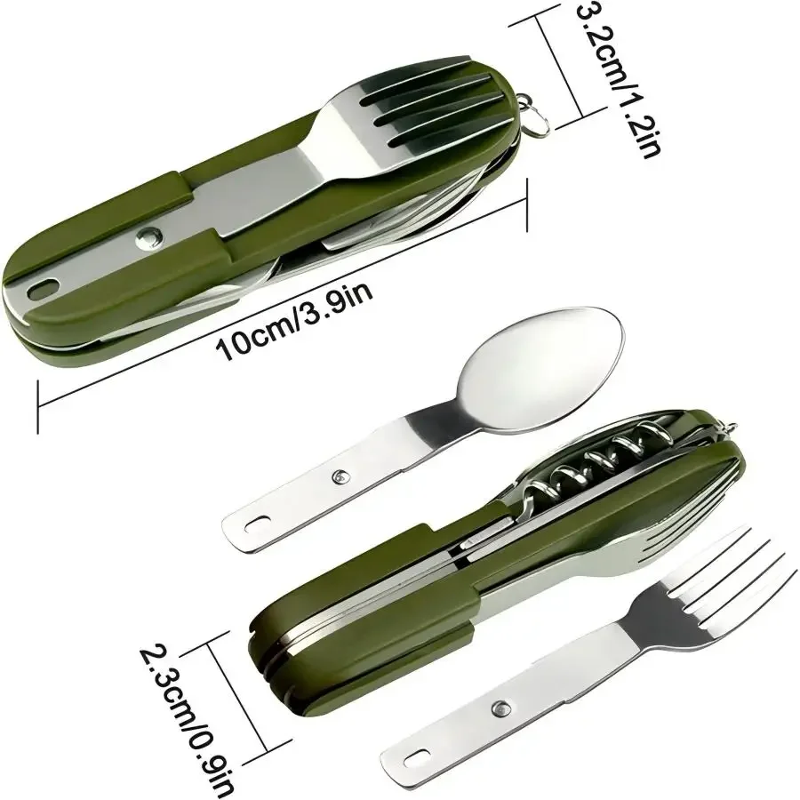 Camping Gear 5-in-1 Stainless  - Camping Cooking Survival 评论和价格