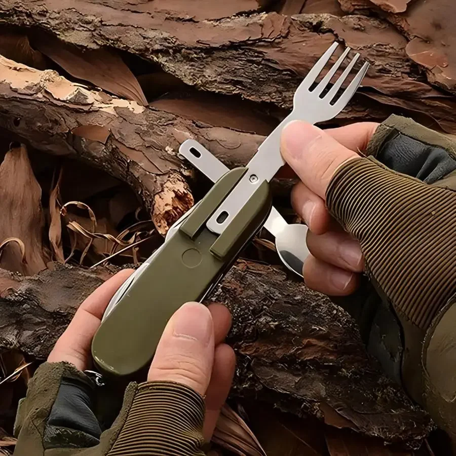 Camping Gear 5-in-1 Stainless  - Camping Cooking Survival 评论和价格