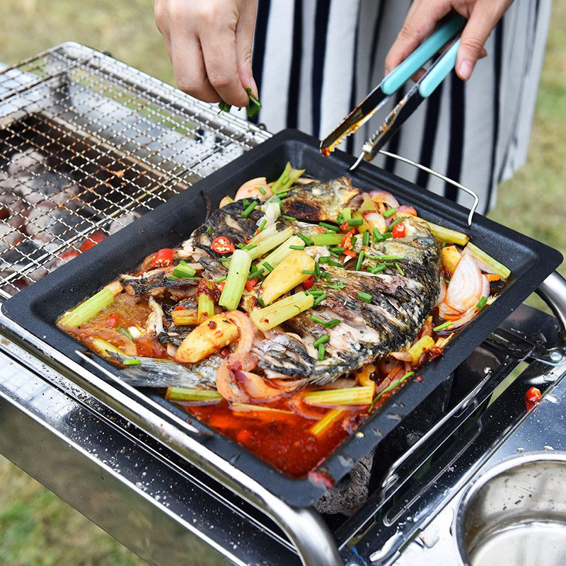 Outdoors Thick Square Grill Pa - Camping Cooking Tray 评论和价格