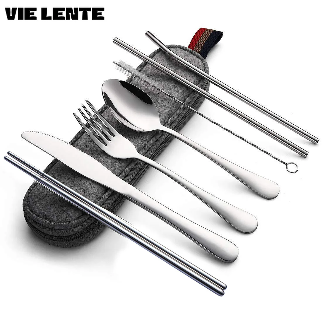 8Pcs/set Tableware Reusable Tr - Camping Cooking Survival 评论和价格