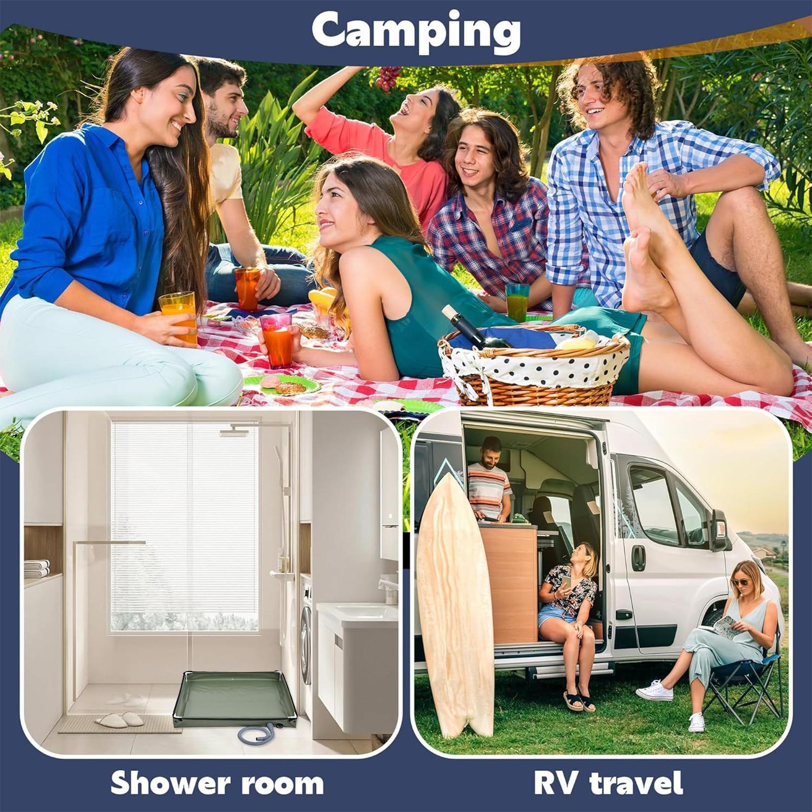 Camping Shower Tent Floor Base - Camping Cooking Survival 评论和价格