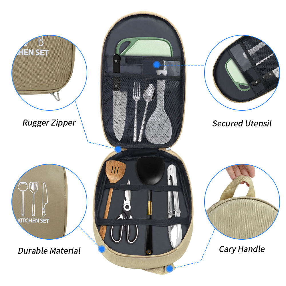 Portable Outdoor Cooking Bag C - Camping Cooking Equipment Bag 评论和价格