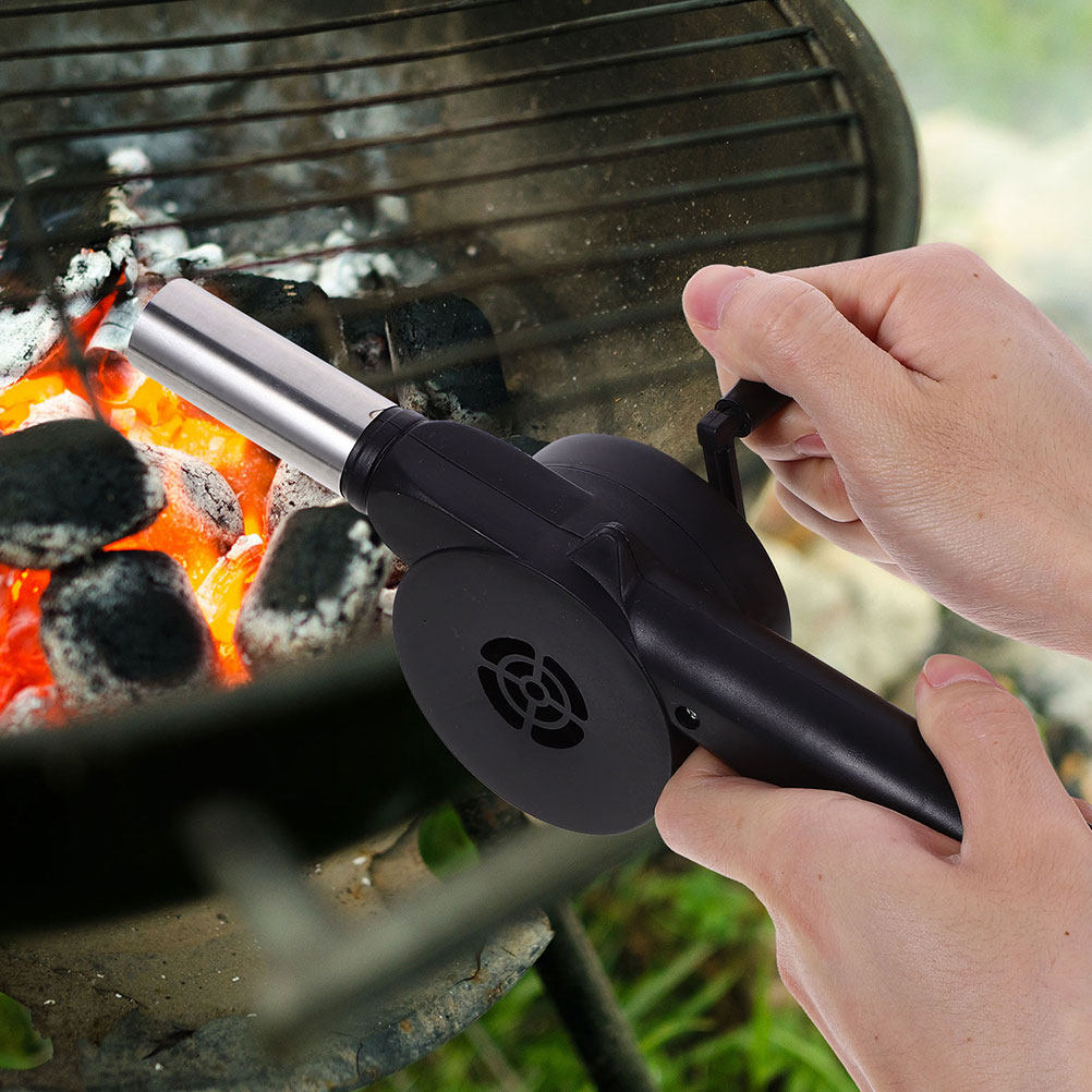 Black Hand Crank Manual Blower - Camping Cooking Fire 评论和价格