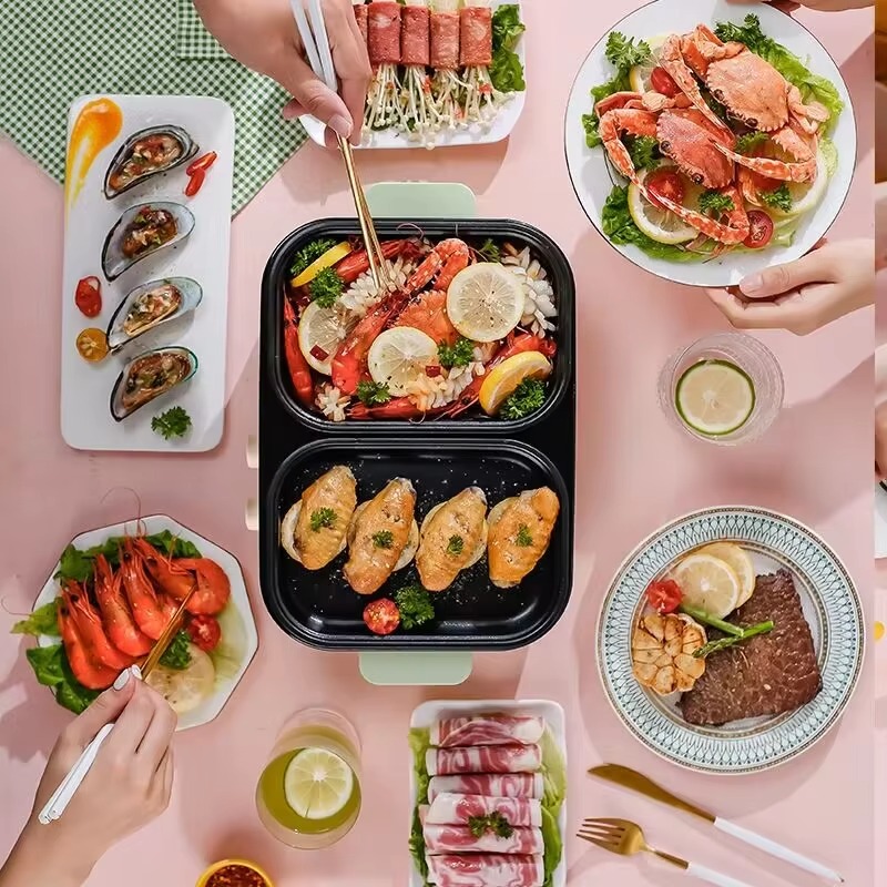 Non-stick barbecue hot pot mul - Camping Cooking One Pot 评论和价格