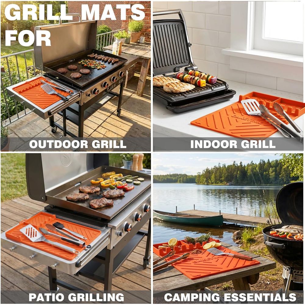 Silicone Grill Mats or Griddle - Camping Cooking Mat 评论和价格