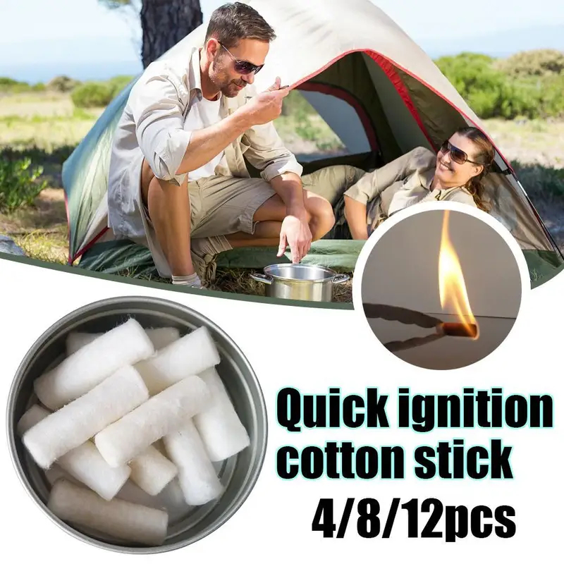 12pcs Outdoor Camping Paraffin - Camping Cooking Fire 评论和价格