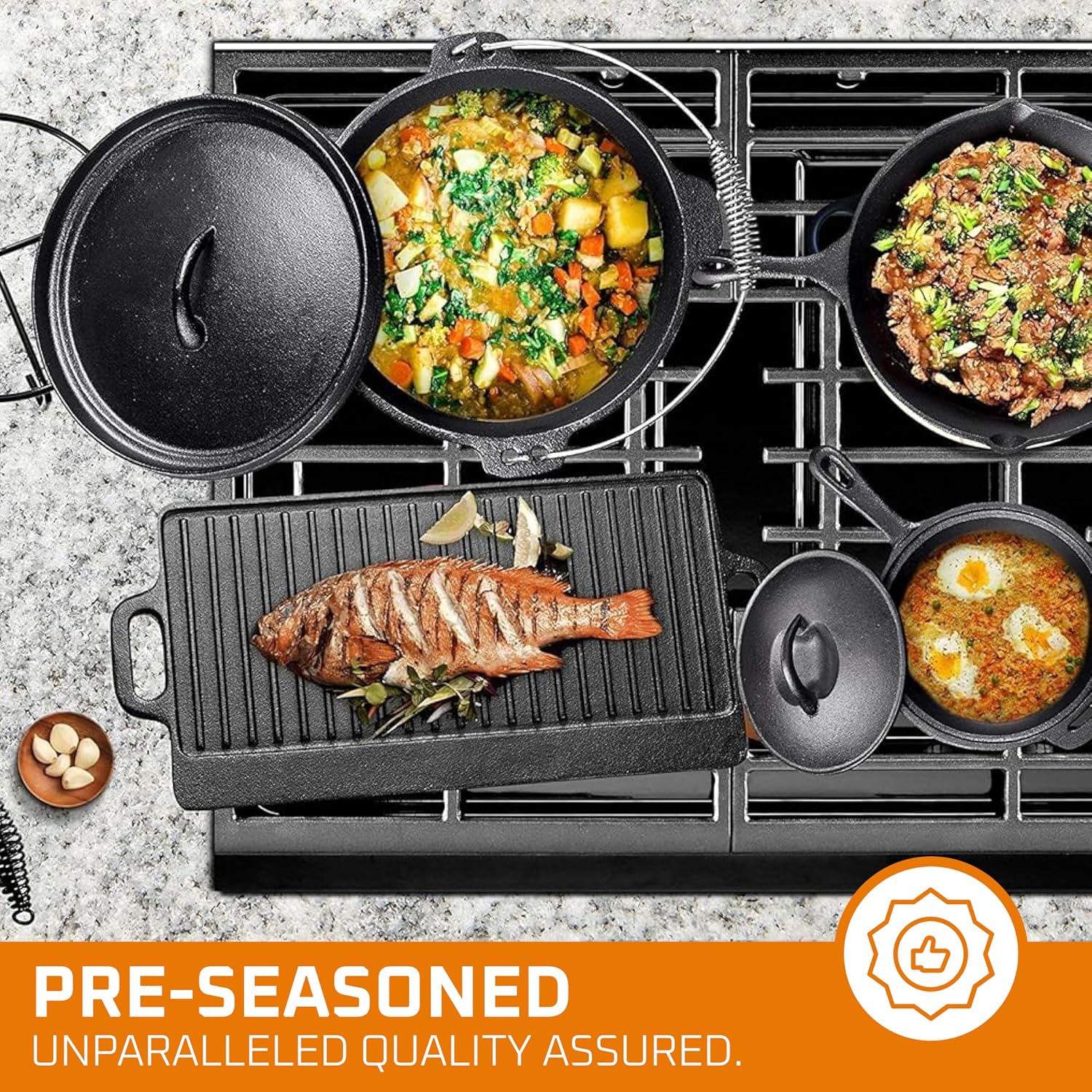 Camping Cooking Set Of 7. Pre  - Camping Cooking Dutch Oven 评论和价格