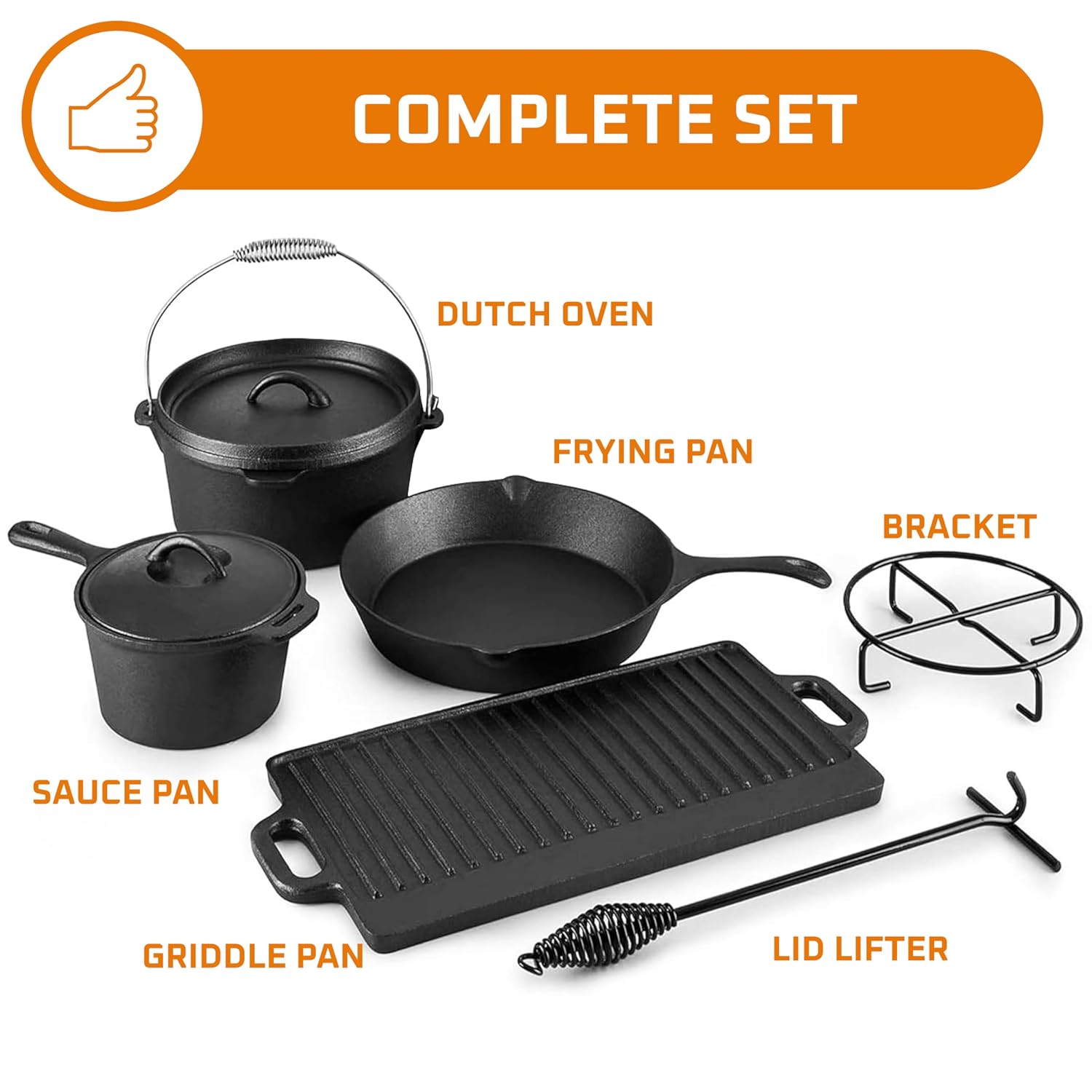 Camping Cooking Set Of 7. Pre  - Camping Cooking Dutch Oven 评论和价格