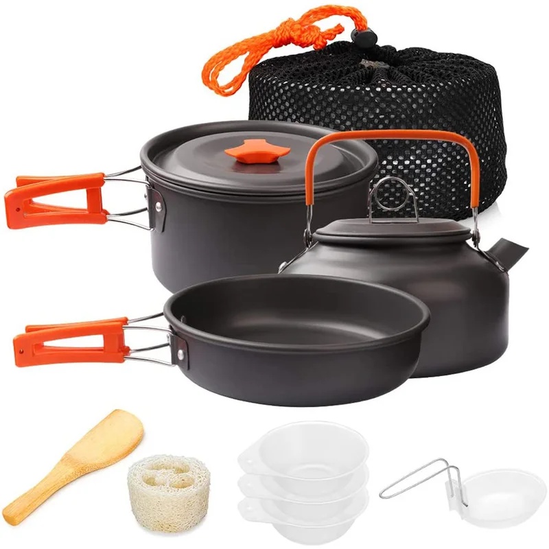 1pcs/1set Camping Cookware Kit - Camping Cooking Equipment Bag 评论和价格