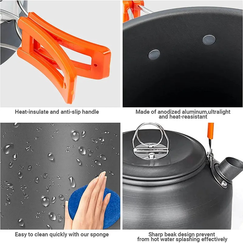 1pcs/1set Camping Cookware Kit - Camping Cooking Equipment Bag 评论和价格