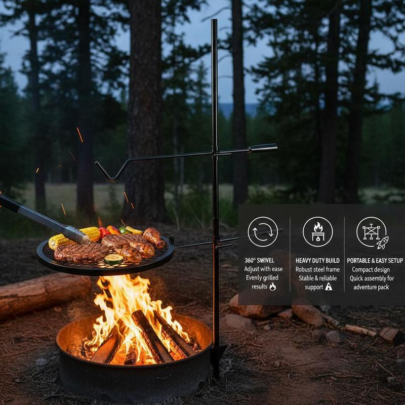 Rotating Cooking Grate 24x24 I - Camping Cooking Mesh 评论和价格