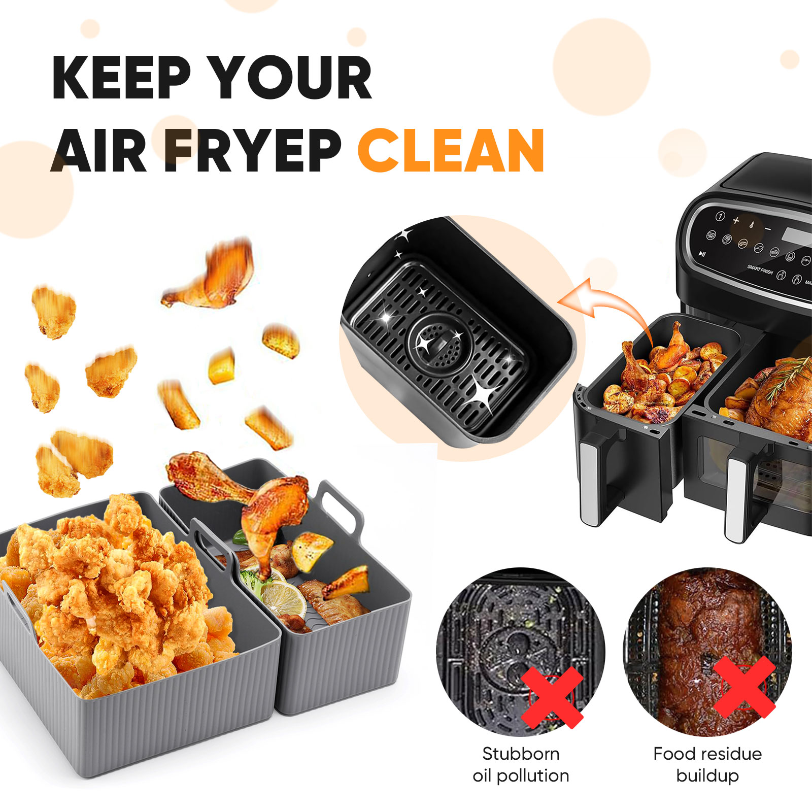 2pcs Set Silicone Air Fryer Ma - Camping Cooking Mat 评论和价格