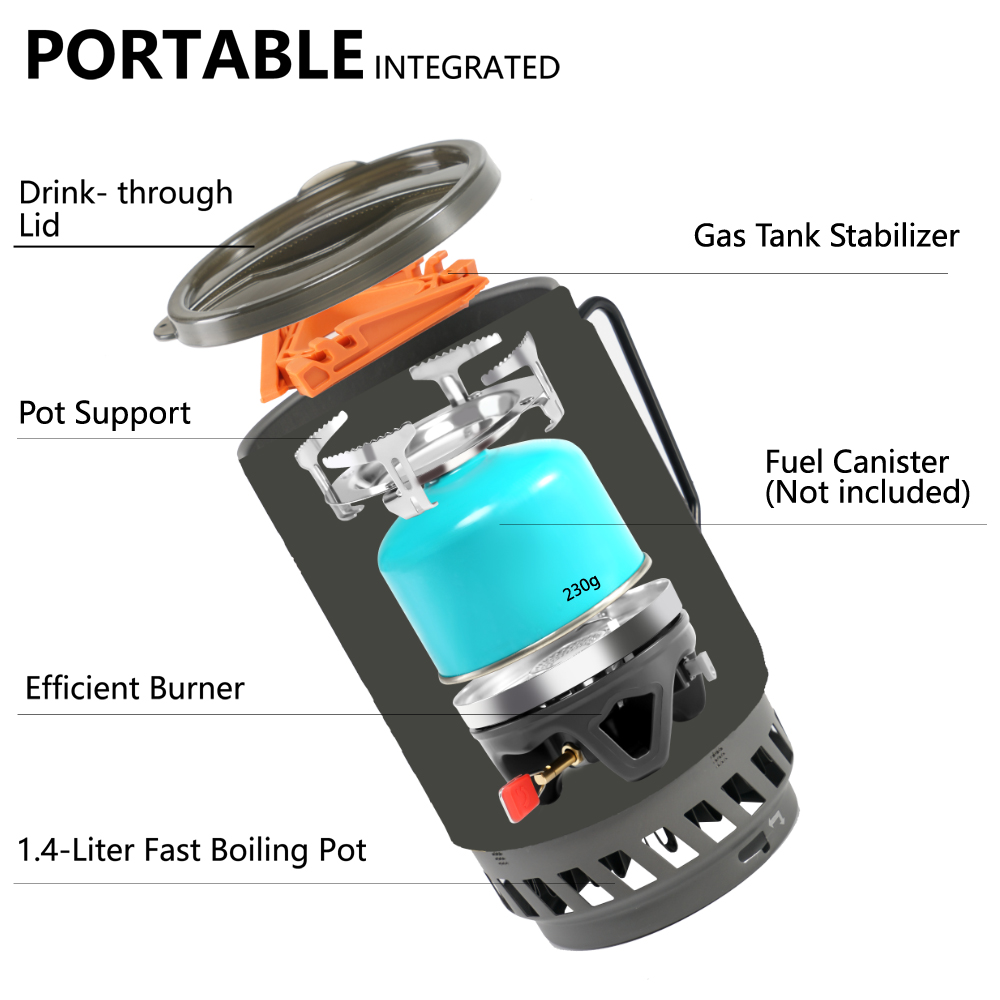 APG Portable 1400ml Cooking Sy - Camping Cooking One Pot 评论和价格