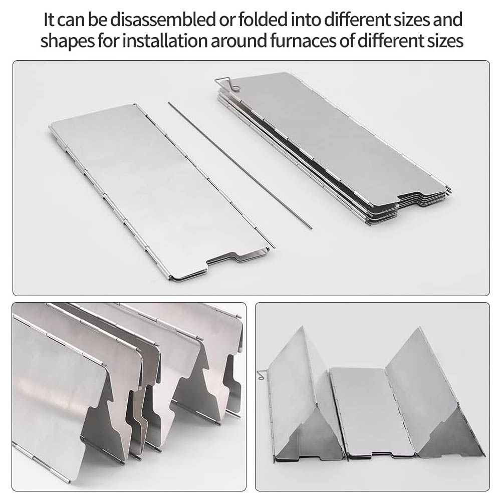 8 Plates Aluminum Windscreen S - Camping Cooking No Gas 评论和价格