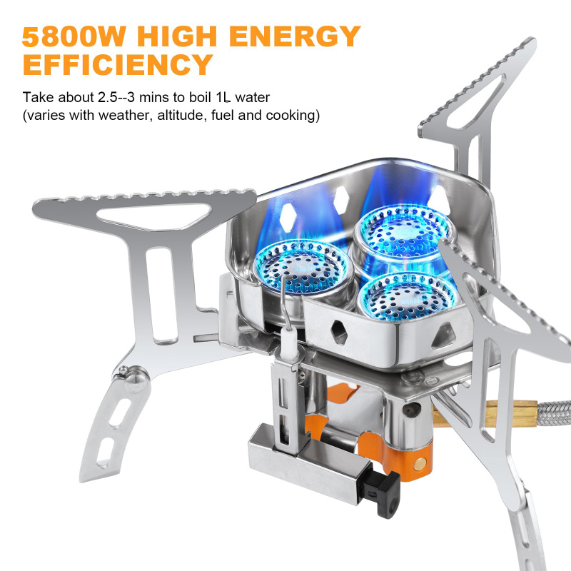 5800W High-Power Camping Gas S - Camping Cooking No Gas 评论和价格