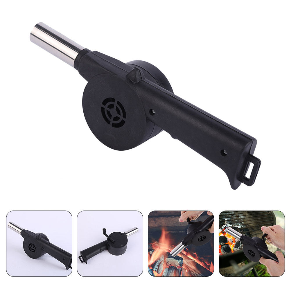 Manual Blower Black Hand Crank - Camping Cooking Fire 评论和价格